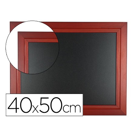 Pizarra negra liderpapel mural de madera con superficie para rotuladores tipo tiza 40x50cm