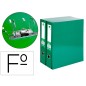 Modulo liderpapel 2 archivadores folio 2 anillas mecanismo de palanca 75mm verde