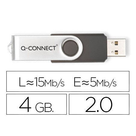 Memoria usb q-connect flash 4 gb 2.0
