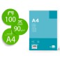 Papel liderpapel a4 90g/m2 liso paquete de 100 hojas