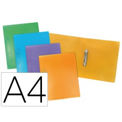 20 Unidades - Carpeta liderpapel 2 anillas 25mm mixtas polipropileno din a4 colores surtidos