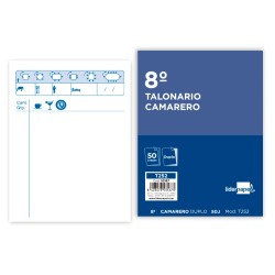 Talonario liderpapel camarero octavo original y copia t252 zig zag
