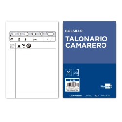 Talonario liderpapel camarero bolsillo original y copia t251 zig zag