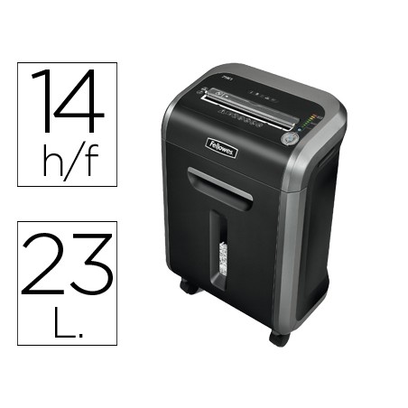 Destructora de documentos fellowes ps-79ci capacidad de corte 16 h destruye tarjetas de credito grapas clips y cd