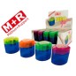 10 Unidades - Sacapuntas m+r neo light 2 usos con deposito -colores surtidos