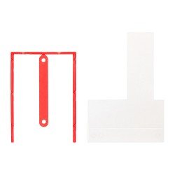 Encuadernador fastener q-connect plastico d-clips color rojo caja de 100 unidades