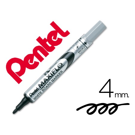 Rotulador maxiflo pentel para pizarra blanca color negro