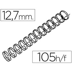 Espiral wire 3:1 12,7 mm n.8 negro capacidad 105 hojas caja de 100 unidades