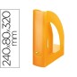Revistero plastico q-connect naranja translucido