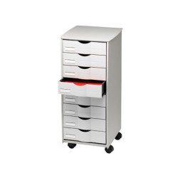 Mueble auxiliar paperflow para oficina 8 cajones en color gris 5x825x382 71,5x31,6x34,3 cm