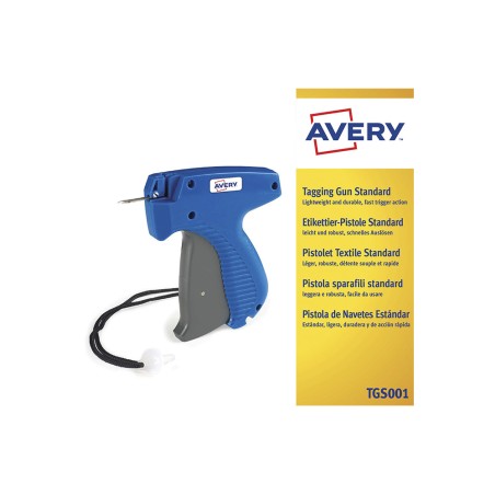 Pistola de navetes sujeta etiquetas avery tgs001 uso convencional y textil