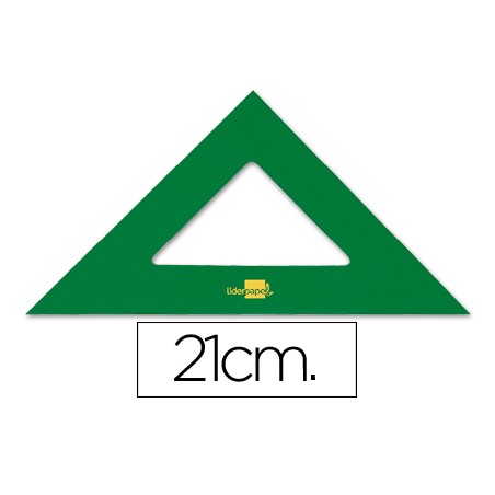 Escuadra liderpapel 21 cm acrilico verde