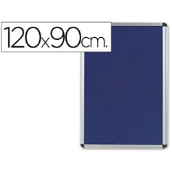 Tablero de anuncios q-connect mural grande fieltro azul 120x90 cm