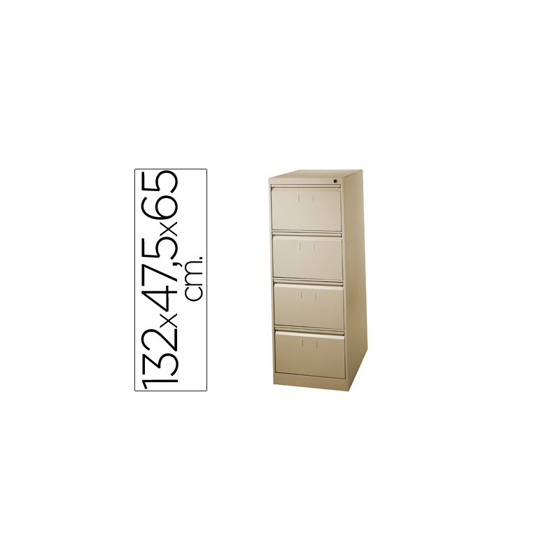 Fichero cajones de suelo metal 4 cajones 132 cm alto 65 cm prof 47,5 ancho beige n.34 guias telescopicas antivuelco Fichero cajones de suelo metal 4 cajones 132 cm alto 65 cm prof 47,5 ancho beige n.34 guias telescopicas antivuelco