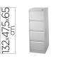 Fichero cajones de suelo metal 4 cajones 132 cm alto 65 cm prof 47,5 ancho gris 75 guias telescopicas antivuelco Fichero cajones de suelo metal 4 cajones 132 cm alto 65 cm prof 47,5 ancho gris 75 guias telescopicas antivuelco
