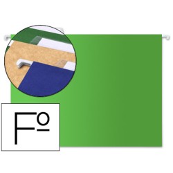 10 Unidades - Carpeta colgante liderpapel folio verde
