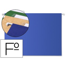 10 Unidades - Carpeta colgante liderpapel folio azul