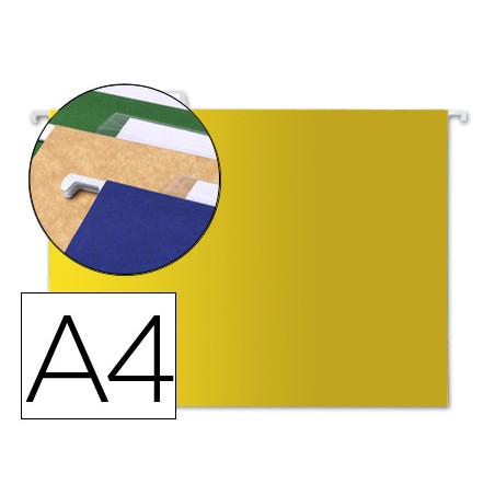 10 Unidades - Carpeta colgante liderpapel a4 amarilla
