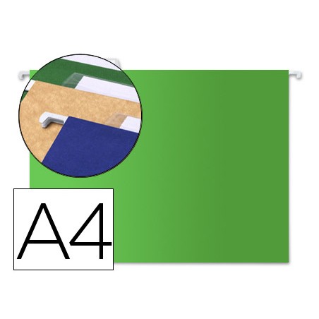 10 Unidades - Carpeta colgante liderpapel a4 verde