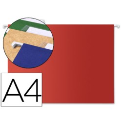10 Unidades - Carpeta colgante liderpapel a4 color rojo