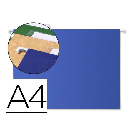 10 Unidades - Carpeta colgante liderpapel a4 azul
