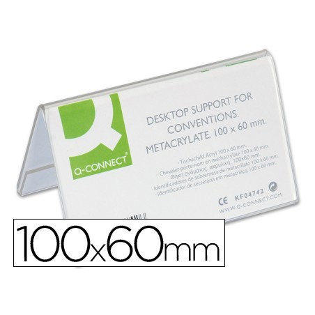Identificador sobremesa q-connect metacrilato 100x60 mm ref.5729