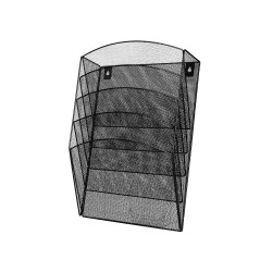 Expositor mural q-connect de pared 5 bandejas din a4 negro 9,3x31,5x44 cm