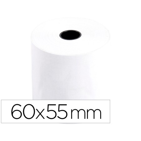 10 Unidades - Rollo sumadora q-connect termico 60 mm ancho x 55 mm diametro sin bisfenol a