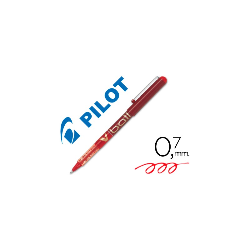 Rotulador pilot roller v-ball rojo 0.7 mm