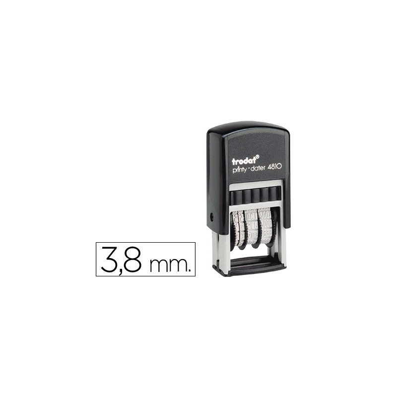 Fechador trodat printy entintaje automatico 3,8 mm color negro