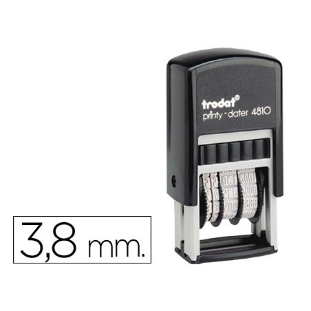Fechador trodat printy entintaje automatico 3,8 mm color negro