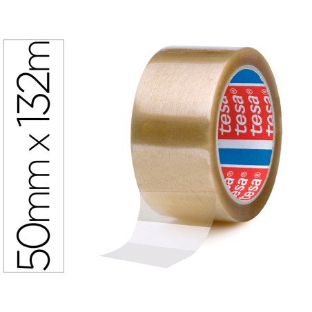 Cinta adhesiva tesa pp transparente 132 m x 50 mm para embalaje
