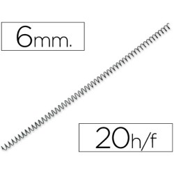 200 Unidades - Espiral metalico yosan negro paso 64 5:1 6 mm calibre 1,00 mm