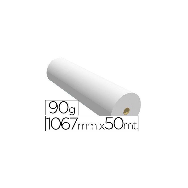 Papel reprografia para plotter 1067mmx50mt 90 g impresion ink-jet