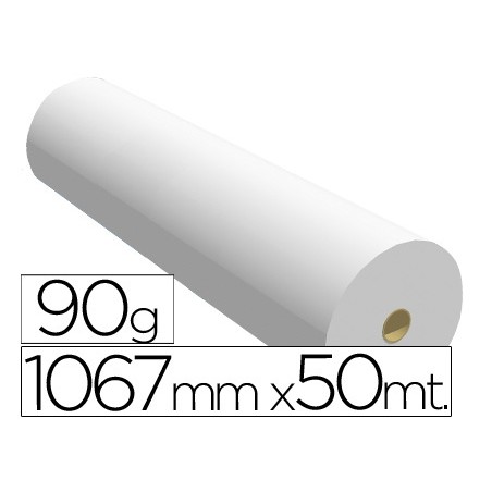Papel reprografia para plotter 1067mmx50mt 90 g impresion ink-jet