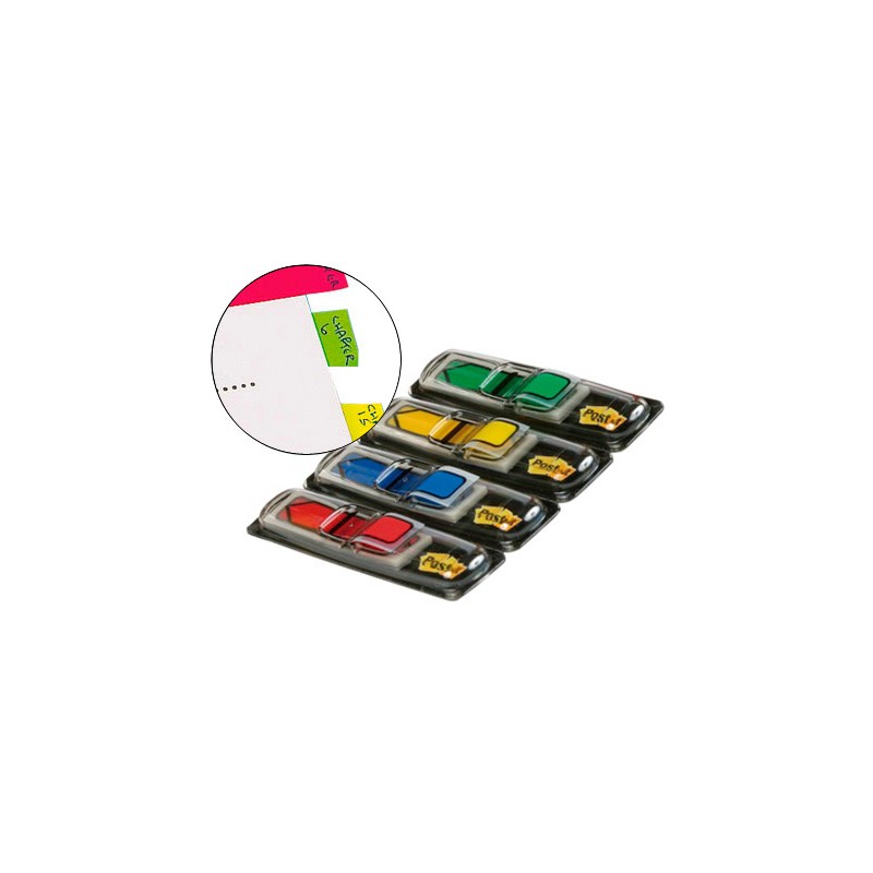 Banderitas separadoras flechas dispensador 4 colores clasicospost-it index 684arr3 96 banderitas