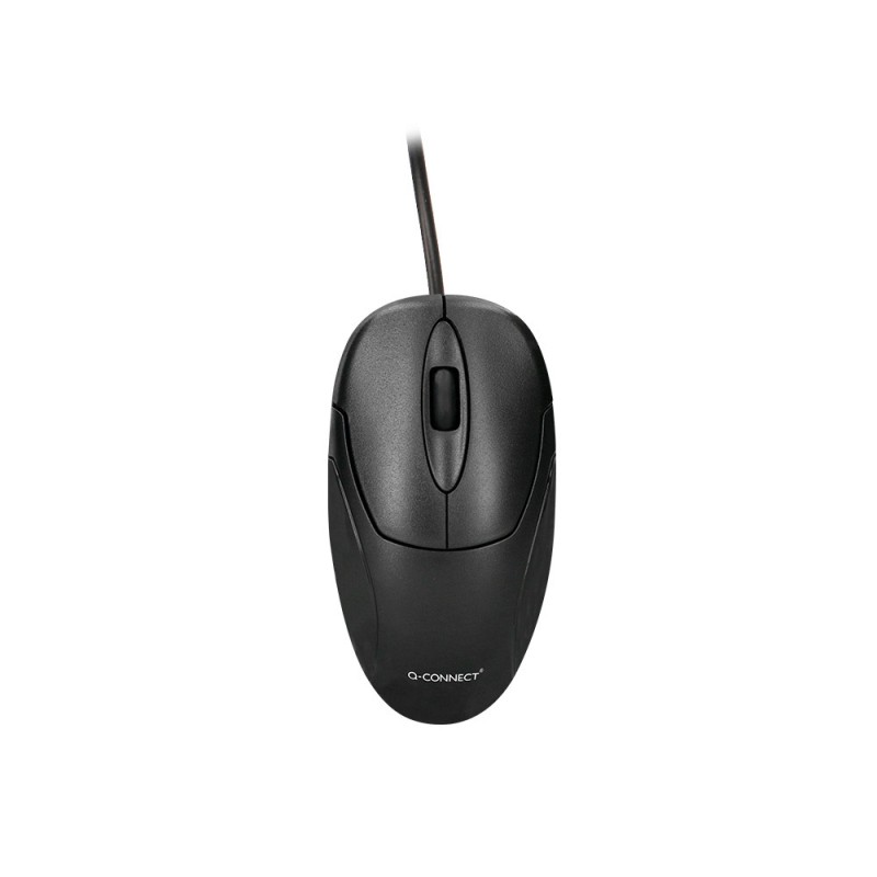 Raton q-connect optico 800 dpi usb 1,5 ghz negro con cable