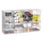 Archicubo archivo 2000 aspa organizador modular apilable plastico 150x150x150 mm incluye dos clips sujecion