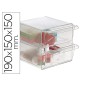 Archicubo archivo 2000 2 cajones organizador modular plastico 190x150x150 mm incluye 2 clips de sujecion Archicubo archivo 2000 2 cajones organizador modular plastico 190x150x150 mm incluye 2 clips de sujecion