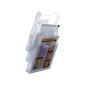 Expositor mural archivo 2000 de pared 3 bandejas din a4 transparente 105x235x445 mm separadores moviles ajustables