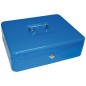 Caja caudales q-connect 12" 300x240x90 mm azul con portamonedas
