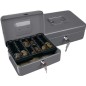 Caja caudales q-connect 10" 250x180x90 mm plata con portamonedas
