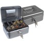Caja caudales q-connect 8" 200x160x90 mm plata con portamonedas
