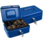Caja caudales q-connect 8" 200x160x90 mm azul con portamonedas Caja caudales q-connect 8" 200x160x90 mm azul con portamonedas
