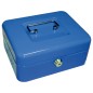 Caja caudales q-connect 8" 200x160x90 mm azul con portamonedas Caja caudales q-connect 8" 200x160x90 mm azul con portamonedas
