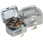 Caja caudales q-connect 6" 152x115x80 mm plata con portamonedas