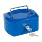 Caja caudales q-connect 6" 152x115x80 mm azul con portamonedas