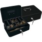 Caja caudales q-connect 10" 250x180x90 mm negra con portamonedas