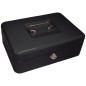 Caja caudales q-connect 10" 250x180x90 mm negra con portamonedas