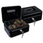 Caja caudales q-connect 8" 200x160x90 mm negra con portamonedas